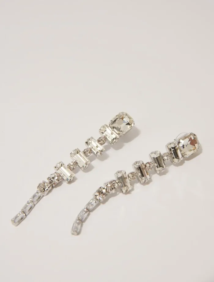 Maje Jewelry Womens Cascade Diamant Earrings Silver
