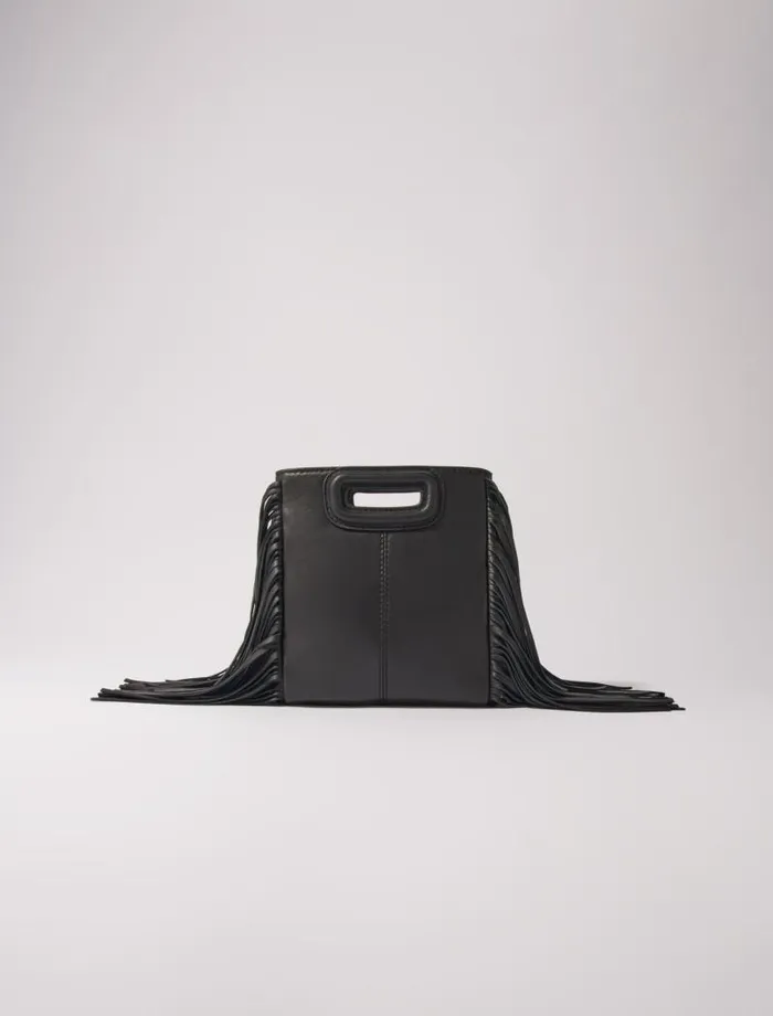 Maje Mini Bags Womens Leather M Mini Bag With Eyelets Black