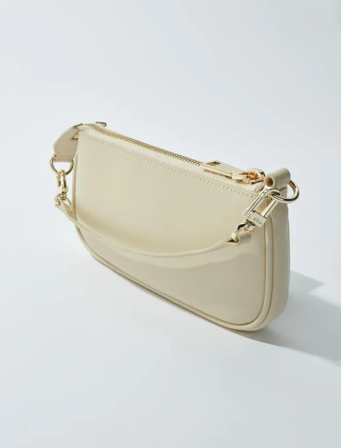 Maje Small Leather Goods Womens Small Leather Clutch Bag Ecru