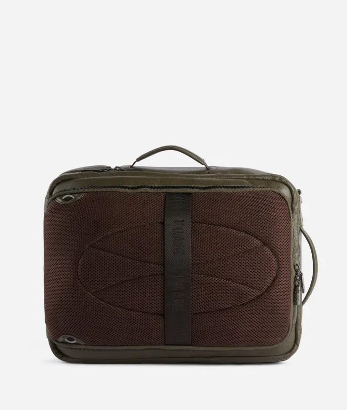 Man Backpacks and Belt Bags Alviero Martini Beta Leather 3Way Travel Backpack Military Green