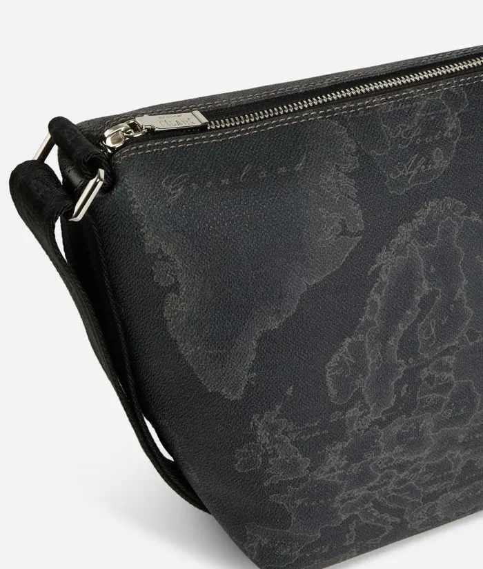 Man Crossbody and Messenger Bags Alviero Martini Geo Black Large Crossbody Bag