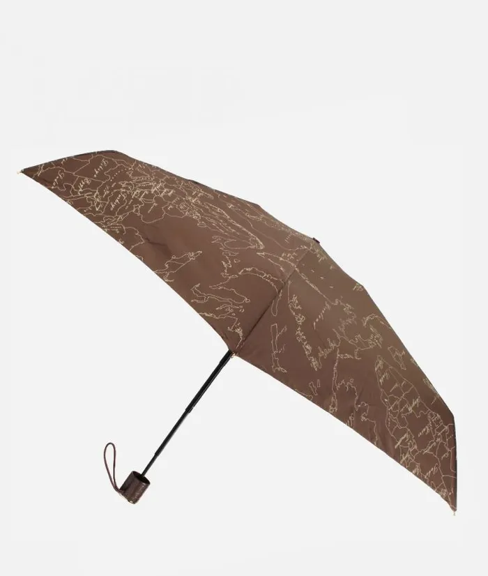 Man Umbrellas Alviero Martini Geo Supermini Umbrella With Case Brown
