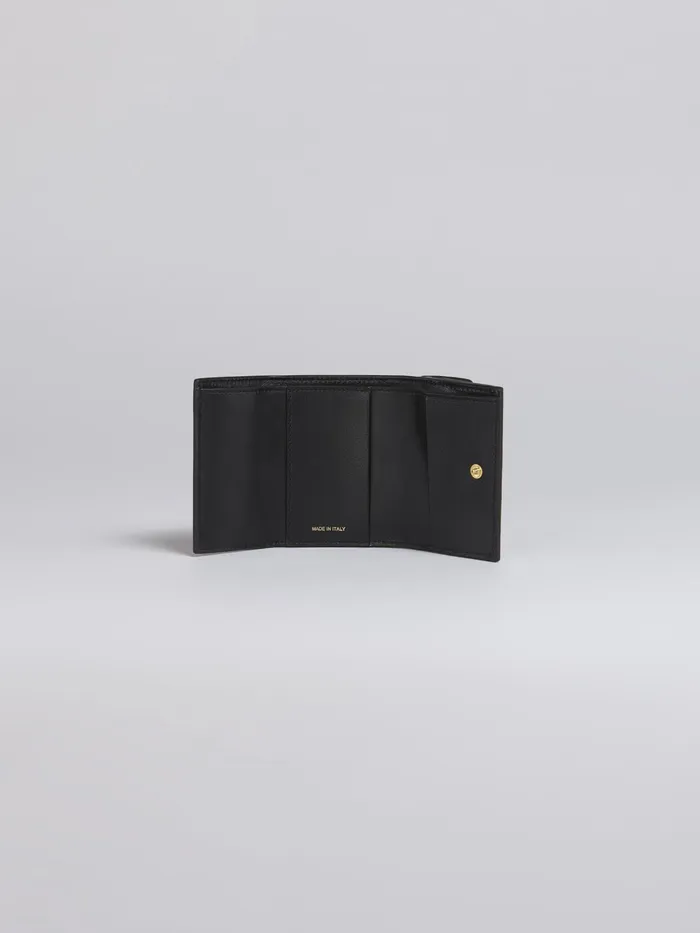 Marni Green Grey And Brown Saffiano Leather Trifold Wallet Mosstone Womens Wallets and Small Leather Goods Marni Green Grey And Brown Saffiano Leather Trifold Wallet Mosstone Womens Wallets and Small Leather Goods