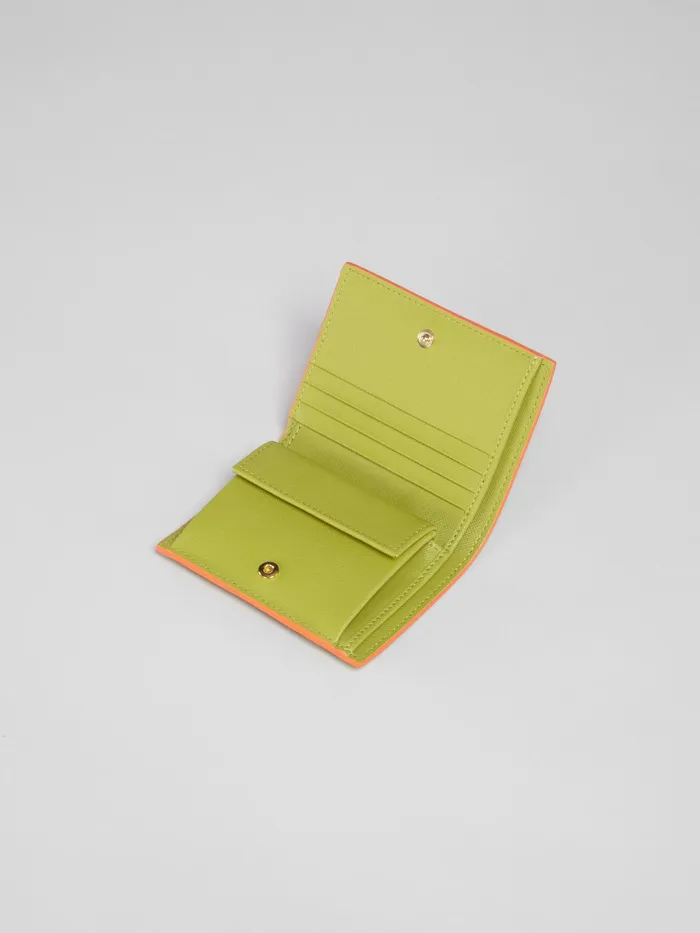 Marni Green Saffiano Leather Bifoldwallet Lime Womens Wallets and Small Leather Goods Marni Green Saffiano Leather Bifoldwallet Lime Womens Wallets and Small Leather Goods