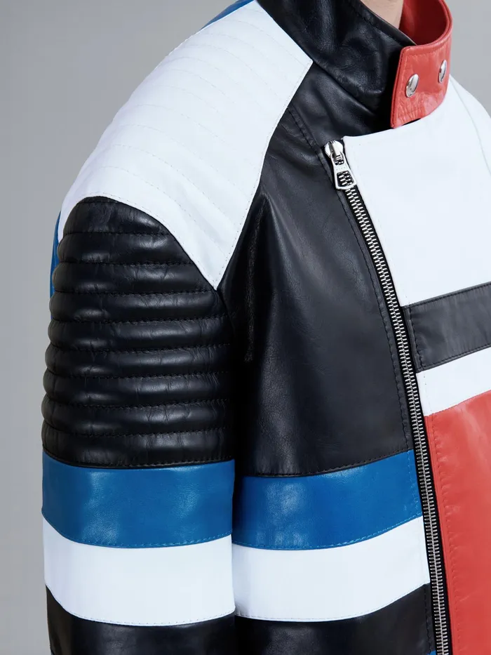 Marni Leather Biker Jacket Lily White Mens Coats and Jackets Marni Leather Biker Jacket Lily White Mens Coats and Jackets