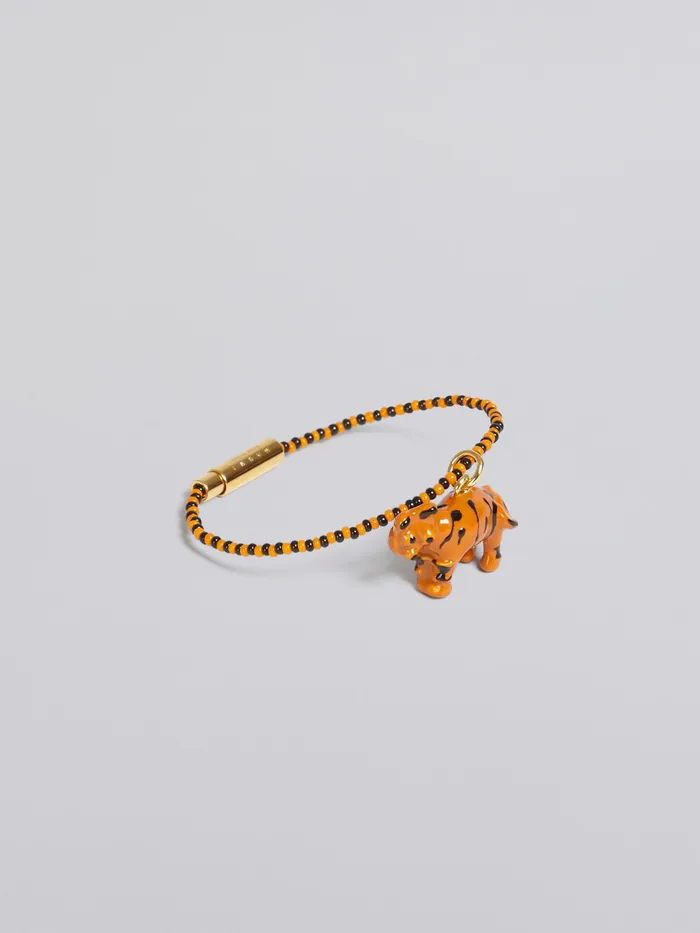 Marni Naif Tiger Bracelet In Glass And Resin Orange Womens Bracelets