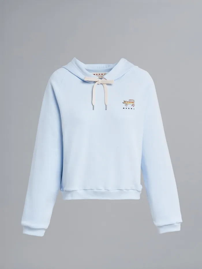 Marni Naif Tiger Print Cotton Sweatshirt Alluminium Womens Sweatshirts and TShirts Marni Naif Tiger Print Cotton Sweatshirt Alluminium Womens Sweatshirts and TShirts