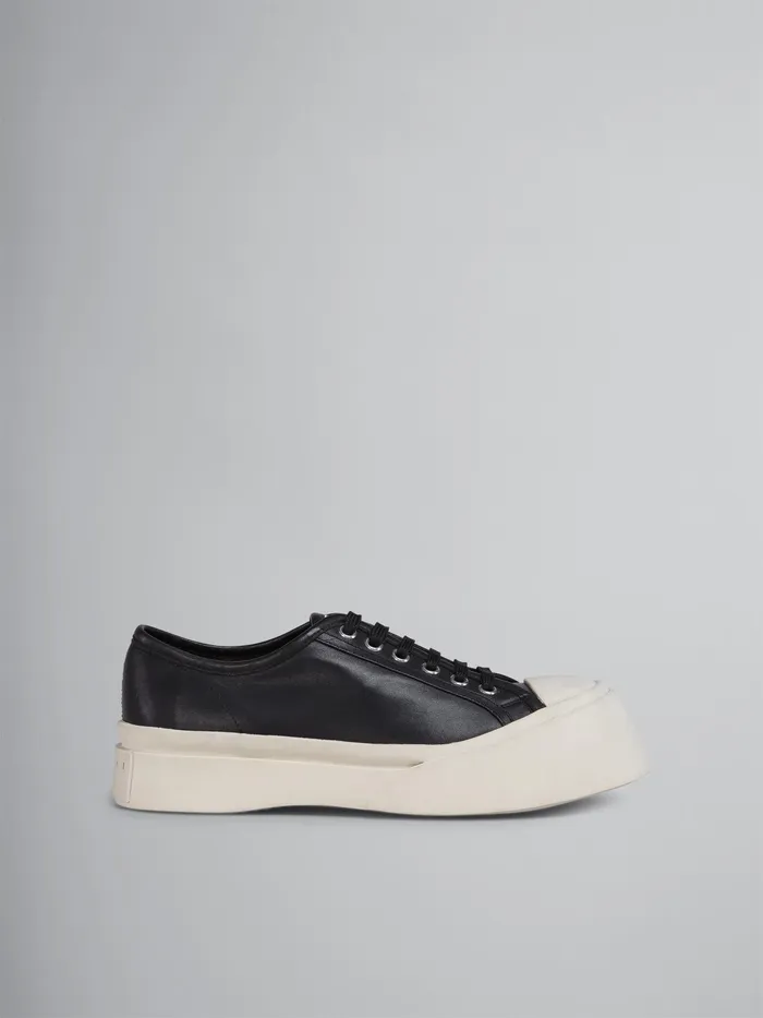 Marni Nappa Leather Pablo Laceup Sneaker Black Womens Sneakers
