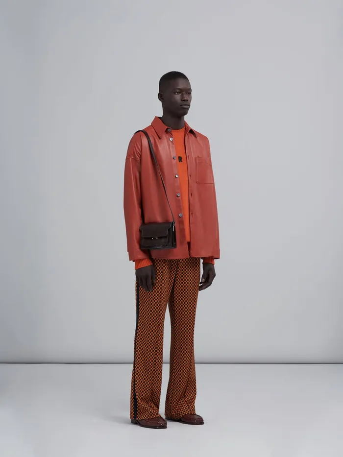 Marni Orange Cashmere Sweater Indian Orange Mens Knitwear Marni Orange Cashmere Sweater Indian Orange Mens Knitwear