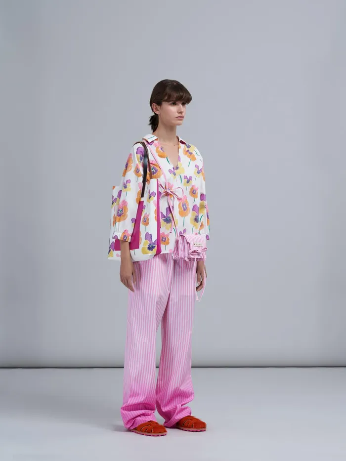 Marni Pink Dipdyed Poplin Trousers Pink Gummy Womens Pants Marni Pink Dipdyed Poplin Trousers Pink Gummy Womens Pants