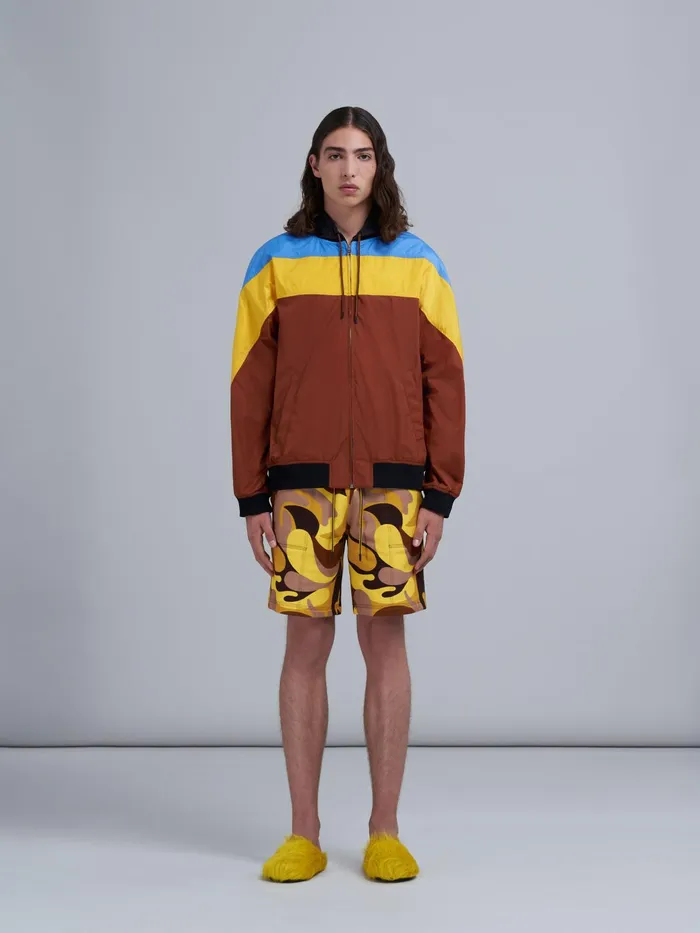 Marni Technical Nylon Windbreaker Clay Mens Coats and Jackets Marni Technical Nylon Windbreaker Clay Mens Coats and Jackets