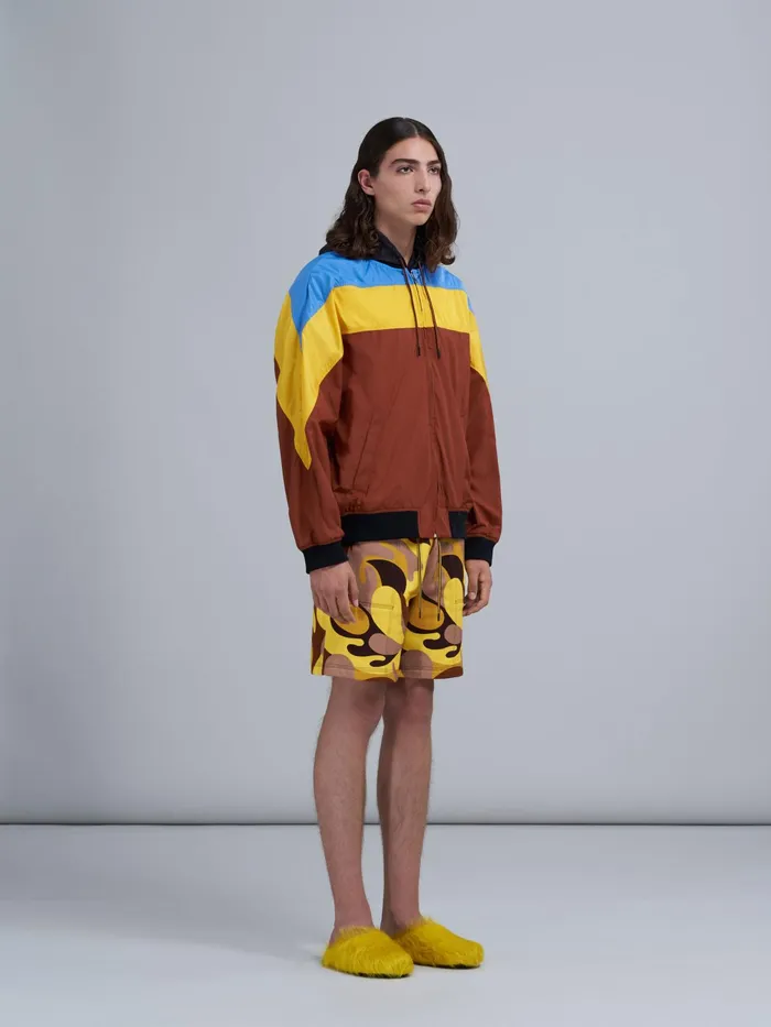 Marni Technical Nylon Windbreaker Clay Mens Coats and Jackets Marni Technical Nylon Windbreaker Clay Mens Coats and Jackets