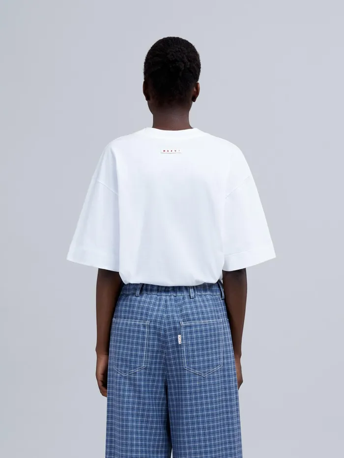 Marni White Logo Print Bio Jersey Tshirt Lily White Womens Sweatshirts and TShirts Marni White Logo Print Bio Jersey Tshirt Lily White Womens Sweatshirts and TShirts