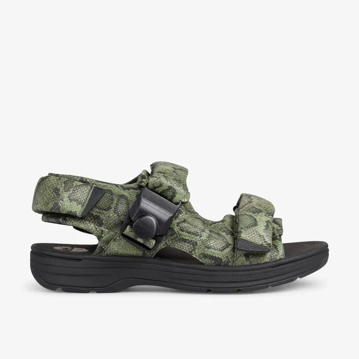 Martine Rose Mens Sandal 1 Green Snake Men Clarks Sandals and Flip Flops