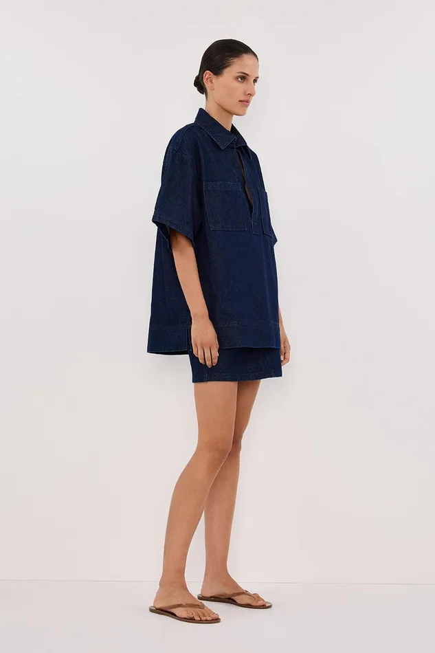 MASON INDIGO BOXY DENIM SHIRT Women DISSH Shirts
