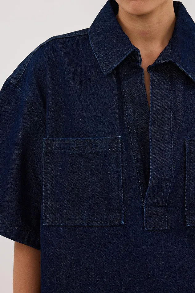 MASON INDIGO BOXY DENIM SHIRT Women DISSH Shirts