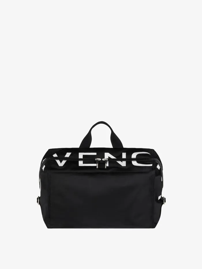 Medium Pandora Bag In Nylon Blackwhite Men Givenchy Crossbody Bags