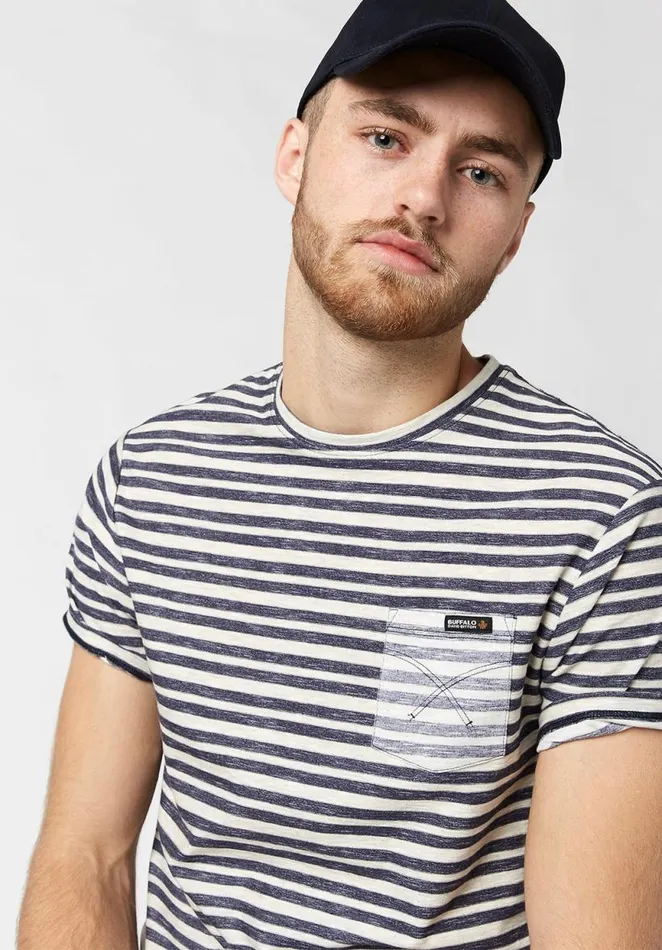 Men CandyStriped Kashore TShirt Mood Buffalo David Bitton Tops and Tees