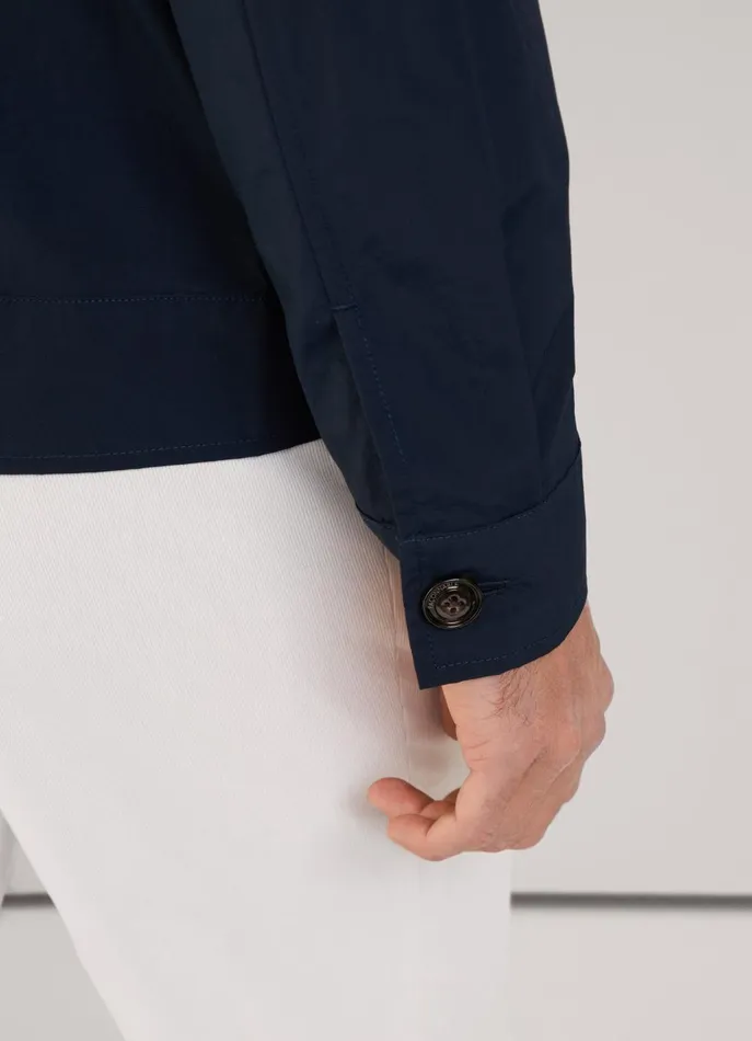 Men Coats and Jackets Faonnable Buttoned Closure Overshirt Marine Blue Men Coats and Jackets Faonnable Buttoned Closure Overshirt Marine Blue
