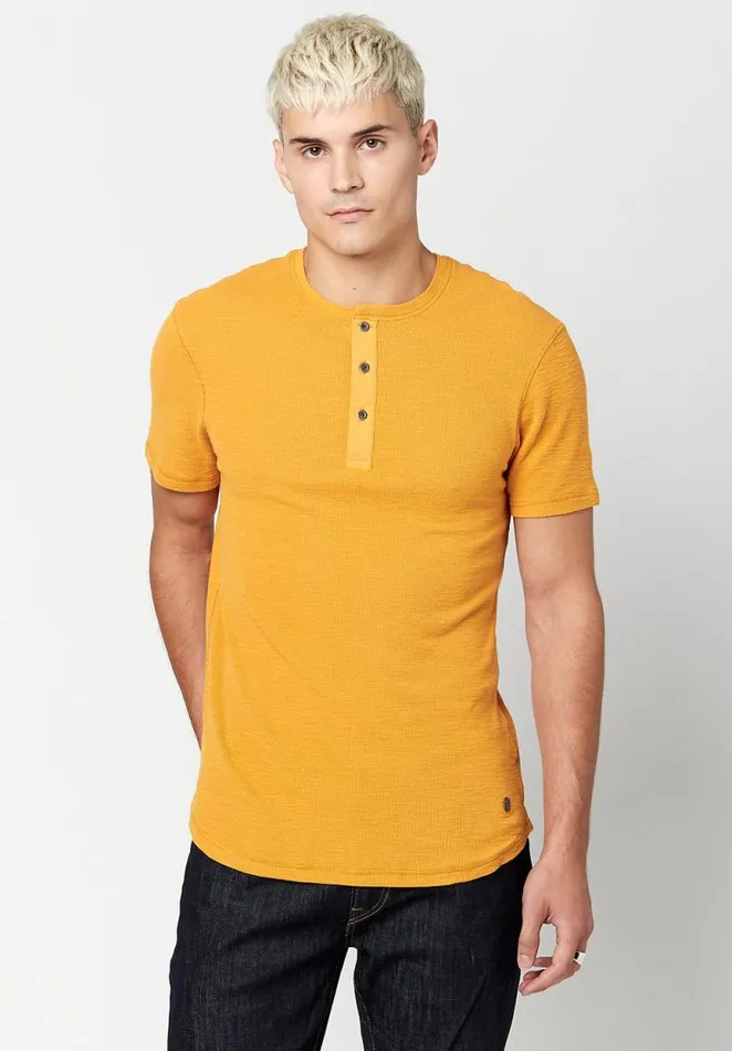 Men Cotton Kosory Henley TShirt Scotch Buffalo David Bitton Tops and Tees
