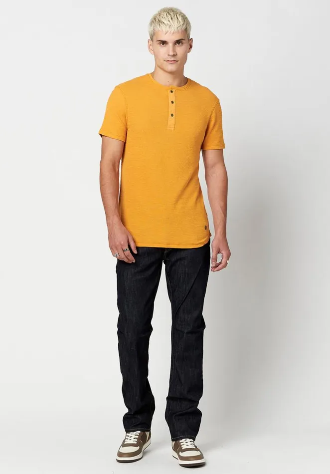 Men Cotton Kosory Henley TShirt Scotch Buffalo David Bitton Tops and Tees