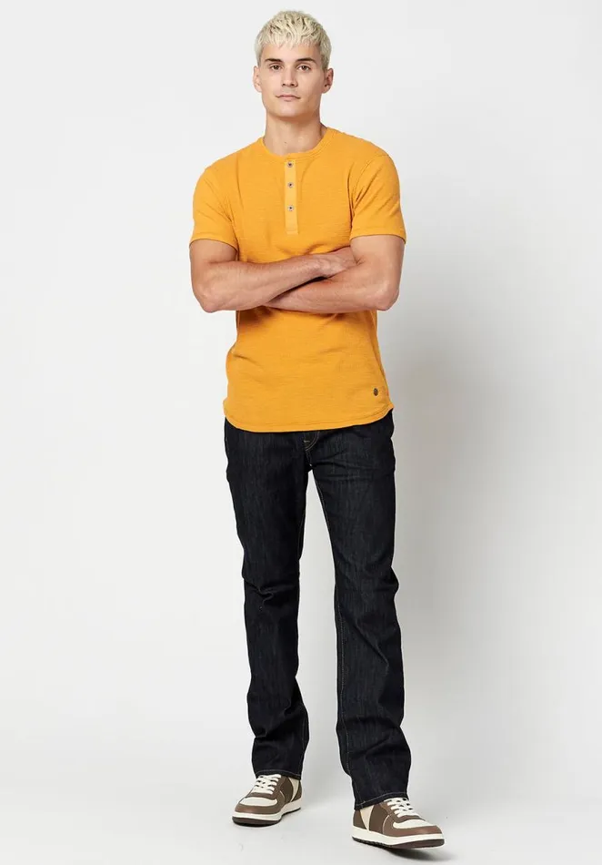 Men Cotton Kosory Henley TShirt Scotch Buffalo David Bitton Tops and Tees
