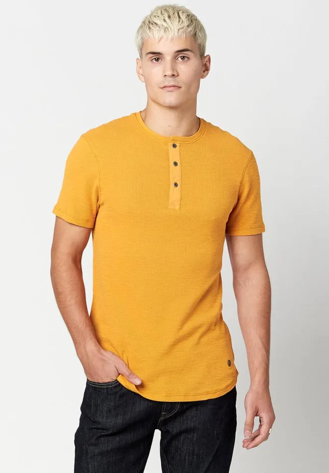 Men Cotton Kosory Henley TShirt Scotch Buffalo David Bitton Tops and Tees