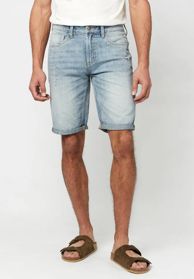 Men Distressed Slim Parker Shorts Indigo Buffalo David Bitton Shorts