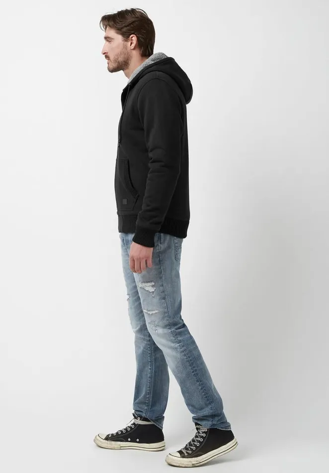 Men Fasox Black Mens Sweatshirt Black Buffalo David Bitton Sweatshirts and Hoodies
