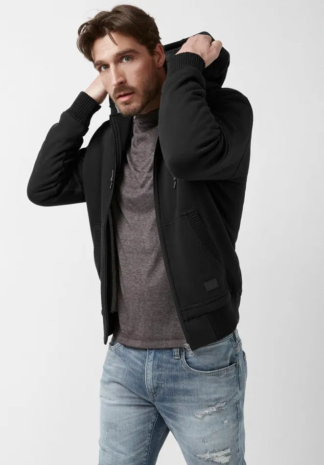 Men Fasox Black Mens Sweatshirt Black Buffalo David Bitton Sweatshirts and Hoodies
