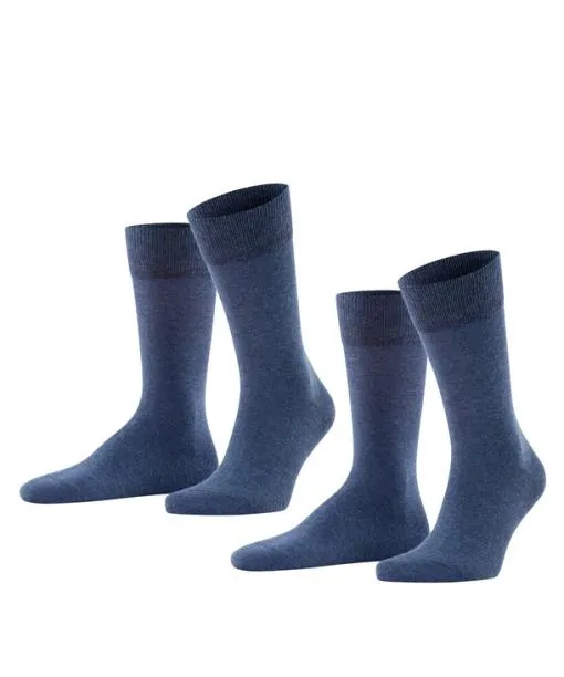 Men Happy 2Pack Men Socks Navy Mel FALKE Socks
