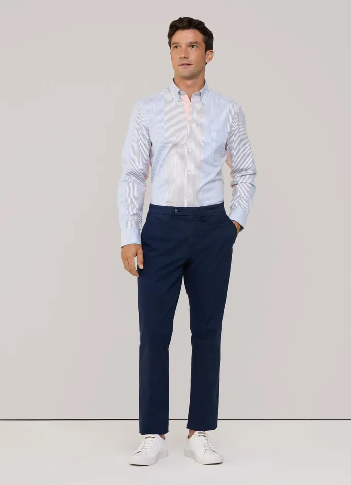 Men Iconic Shirts Faonnable Regular Fit Bayadere Striped Oxford Shirt Multi