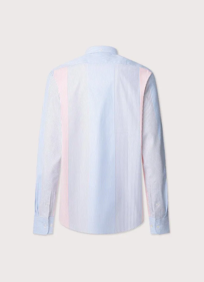 Men Iconic Shirts Faonnable Regular Fit Bayadere Striped Oxford Shirt Multi