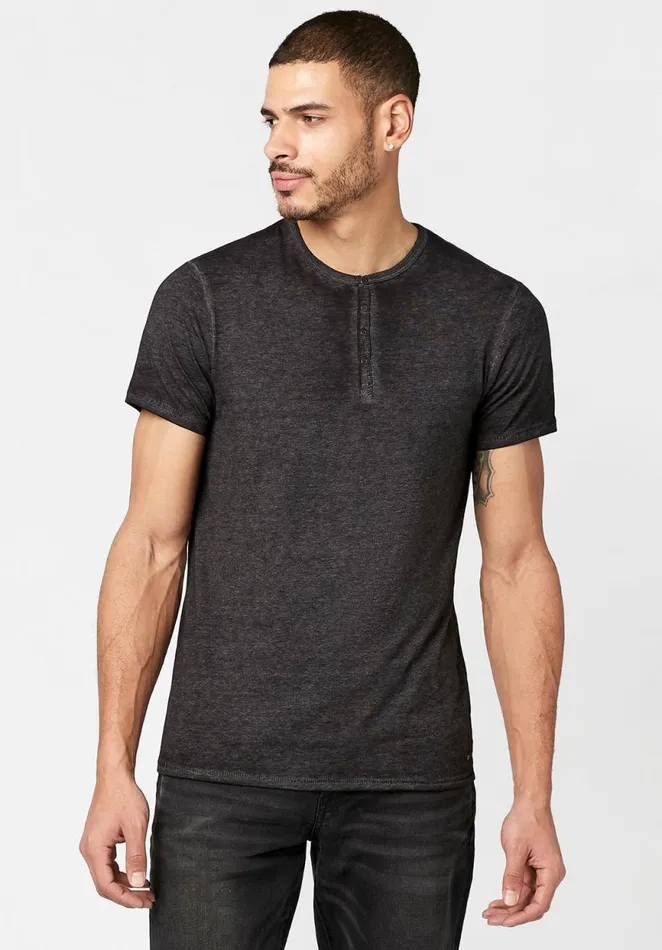 Men Kasum Buttoned Henley TShirt Whale Buffalo David Bitton Tops and Tees