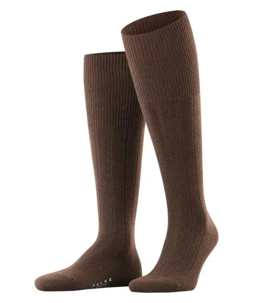 Men Lhasa Rib Men Kneehigh Socks Brown FALKE Knee High Socks