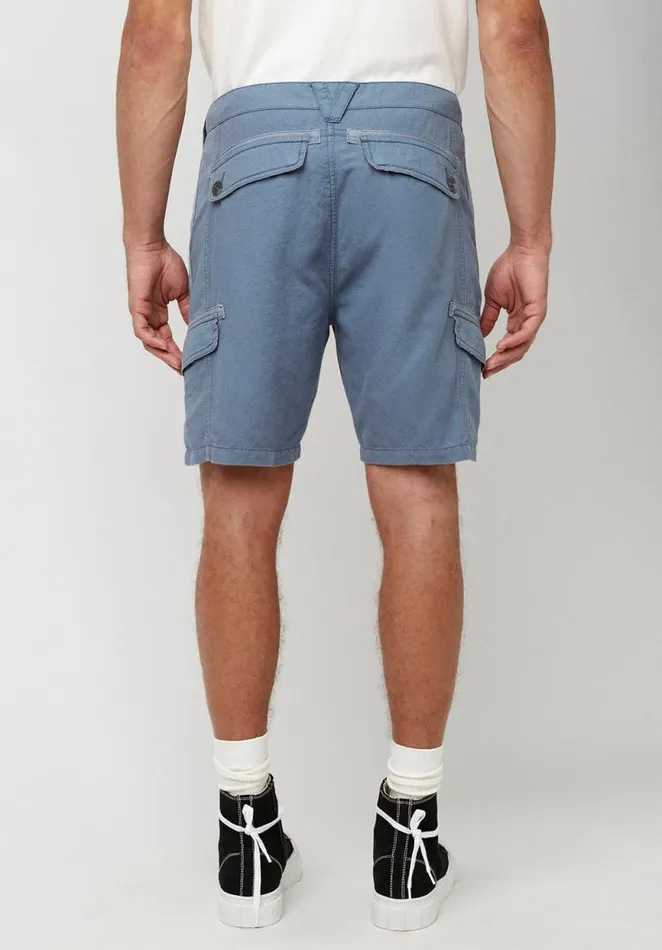 Men Linen Twill Havane Army Green Shorts Army Green Buffalo David Bitton Shorts