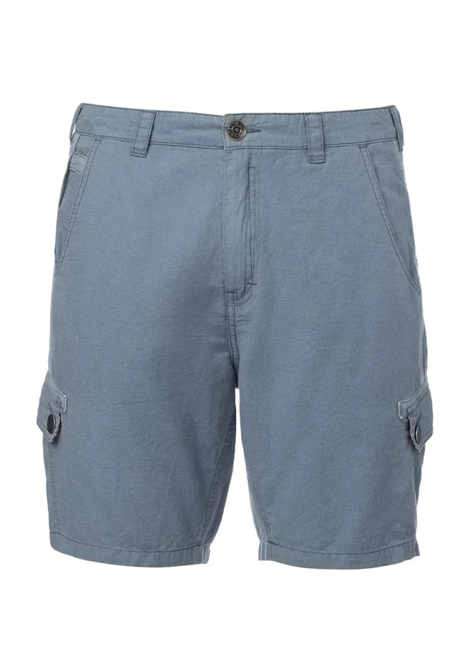 Men Linen Twill Havane Army Green Shorts Army Green Buffalo David Bitton Shorts