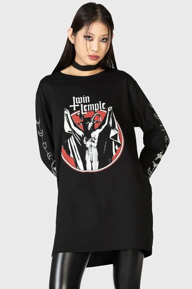 Men Long Sleeves Killstar Baphomette Long Sleeve Top