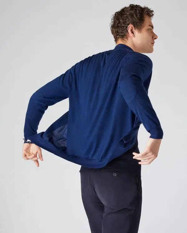 Men Men039s The Hyde Fine Gauge Cashmere Zip SweaterIn French Blue French Blue NPeal Cardigans
