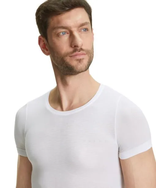 Men Men TShirt Ultralight Cool White FALKE Short Sleeve Shirts