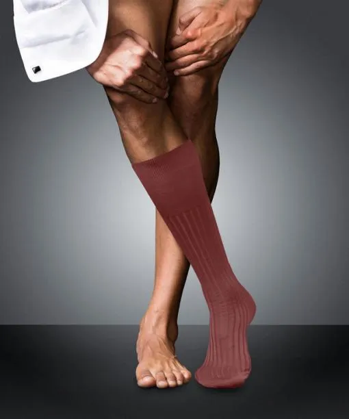 Men No 13 Finest Piuma Cotton Men Kneehigh Socks Rust FALKE Knee High Socks