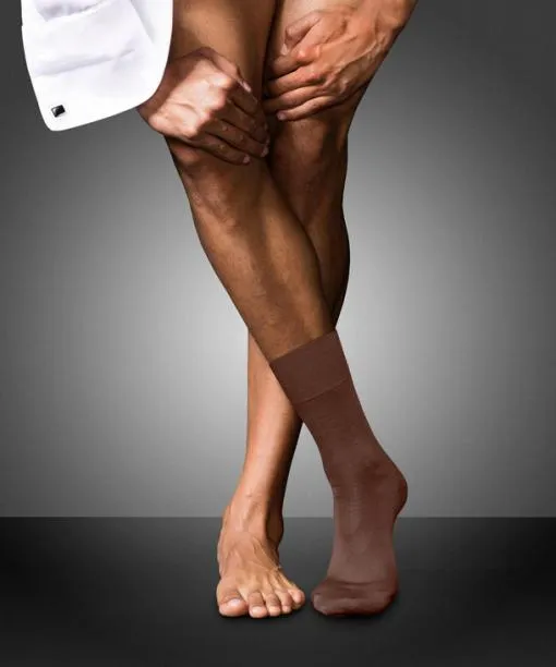 Men No 6 Finest Merino and Silk Men Socks Brandy FALKE Socks