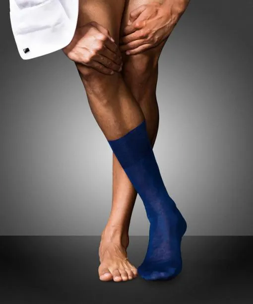 Men No 9 Pure Fil Dcosse Men Socks Royal Blue FALKE Socks