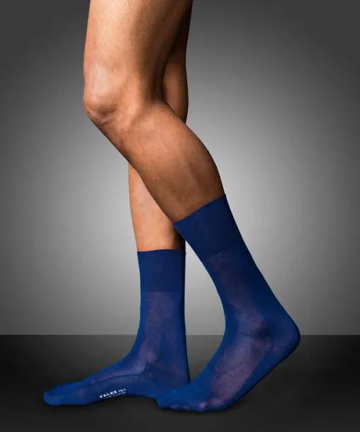 Men No 9 Pure Fil Dcosse Men Socks Royal Blue FALKE Socks