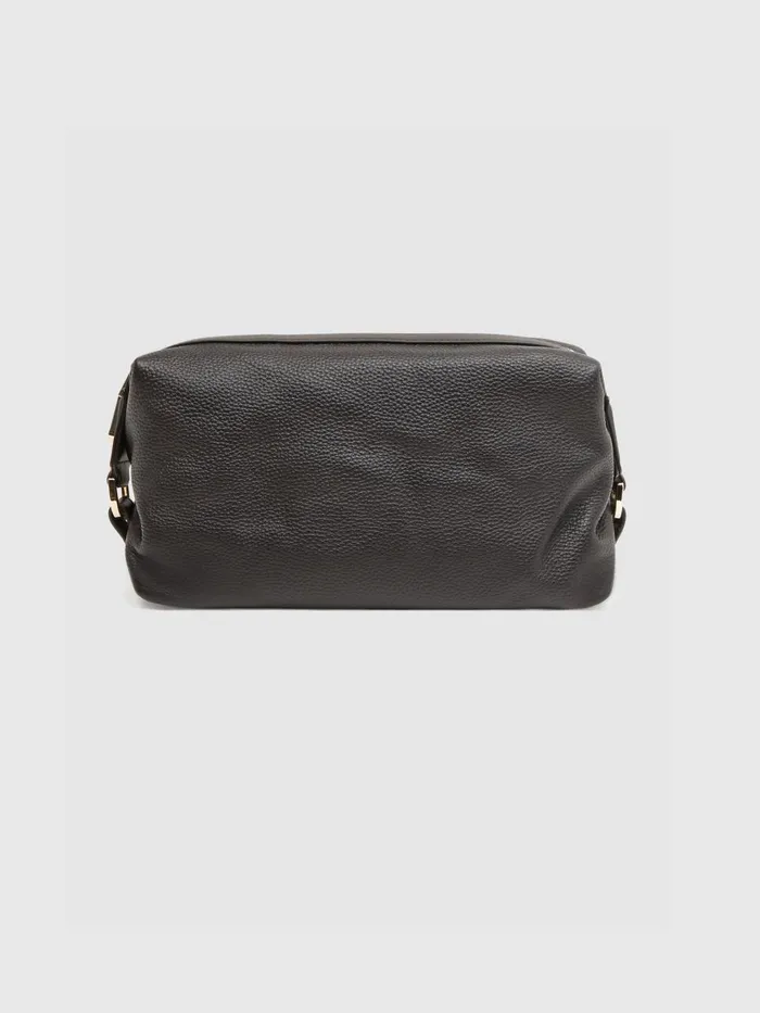 Men Reiss Bags Cole Leather Washbag Chocolate