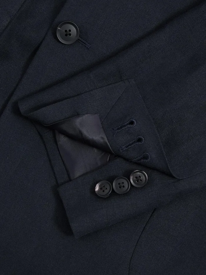 Men Reiss Blazers Kin Db Double Breasted Linen Blazer Navy