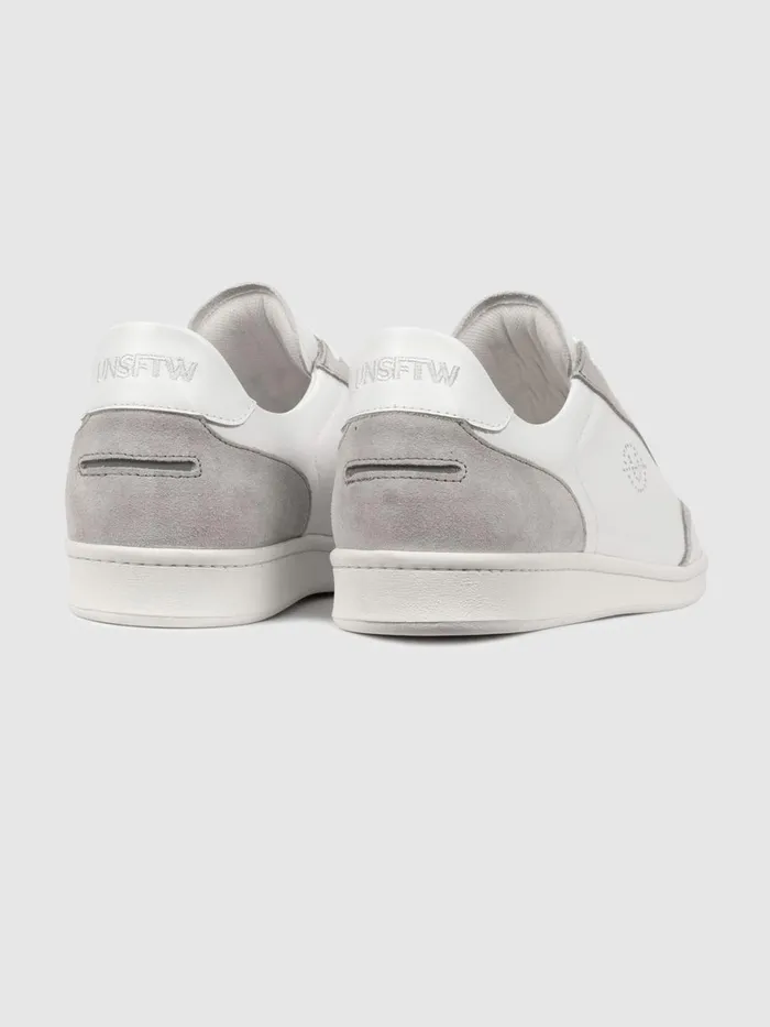 Men Reiss Brands Footwear Leather Suede Trainers Greywhite