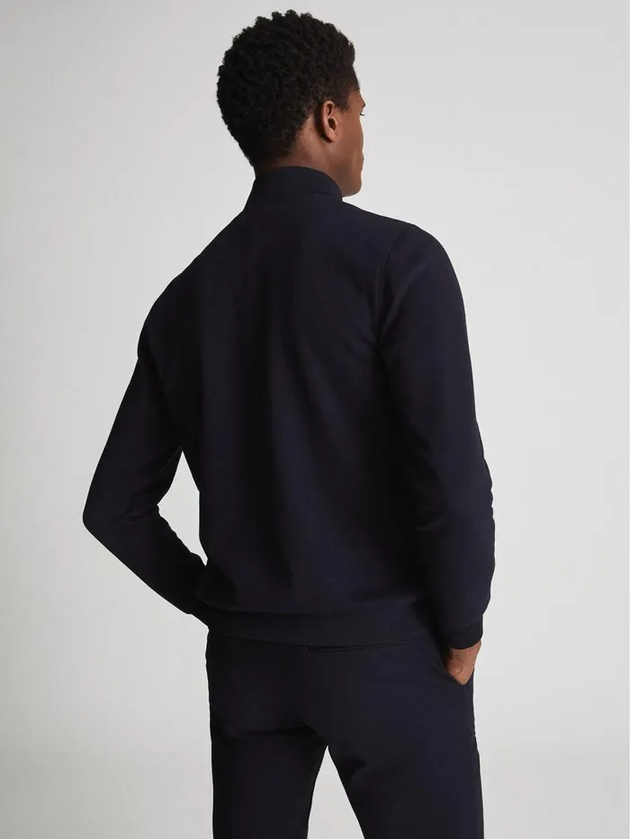 Men Reiss Outerwear and Coats Flintoff Quilted Zip Through Jacket Navy
