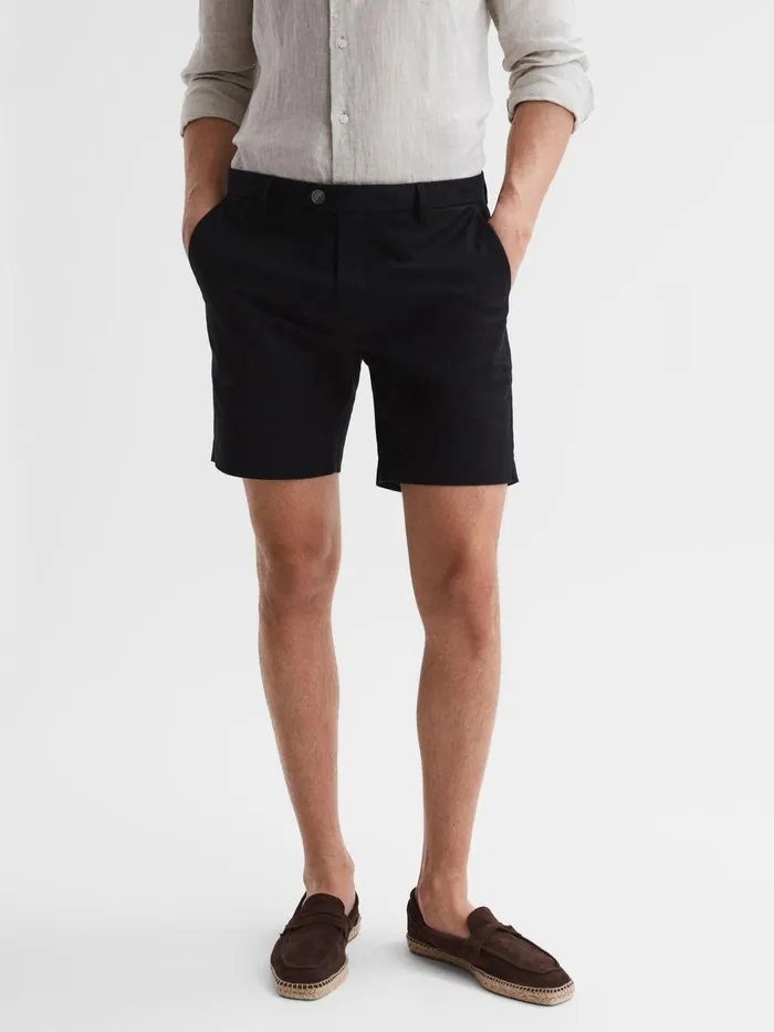 Men Reiss Shorts Wicket S Short Length Casual Chino Shorts Black
