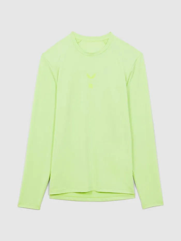 Men Reiss Sweats Hoodies and Joggers Kash Castore Performance Long Sleeve Top Iced Citrus Yellow